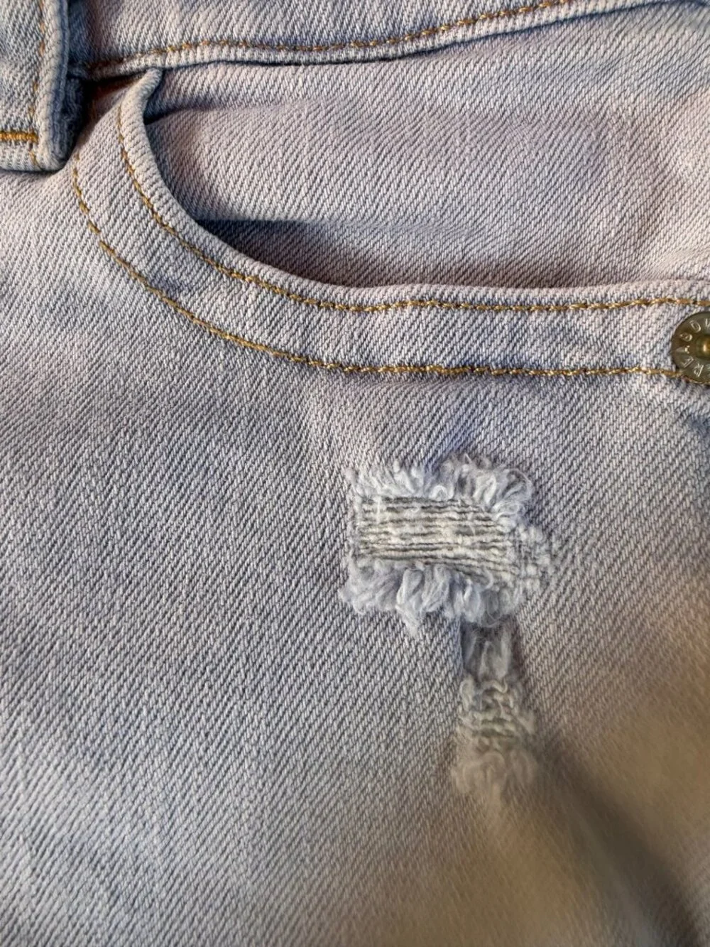 Kids Thereabouts Light Wash Denim Shorts Sz 6 Distressed Style